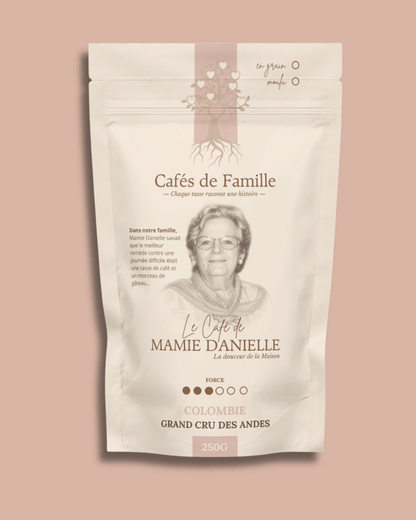 Packaging Cafés de Famille Mamie Danielle 250g
