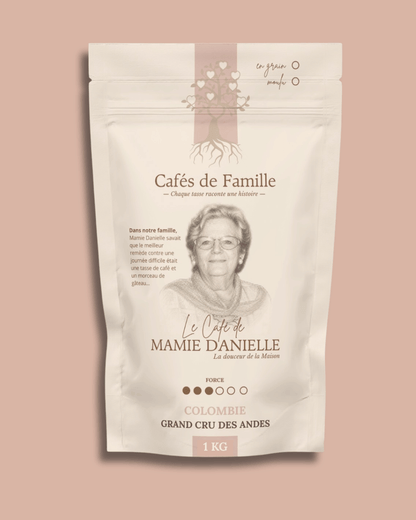 Packaging Cafes de Famille Mamie Danielle 1 KG