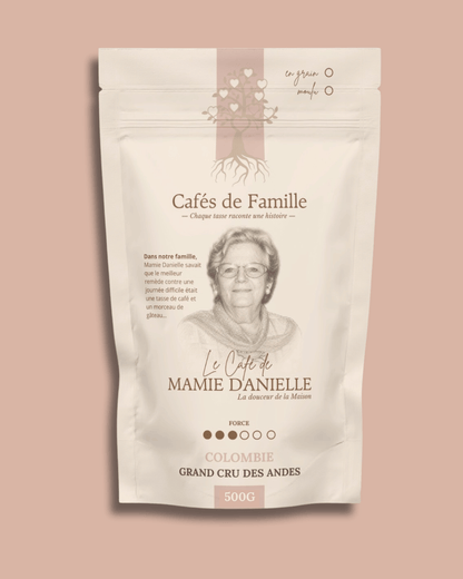 Packaging Cafés de Famille Mamie Danielle 500g